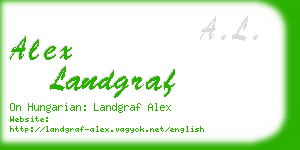 alex landgraf business card